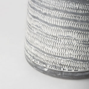 Serena II 11.2H Large Gray/White Textured Metal Jug