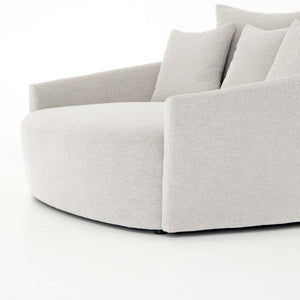 Chloe Media Lounger in Delta Bisque