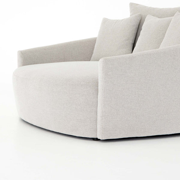 Chloe Media Lounger in Delta Bisque
