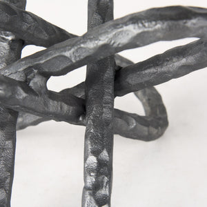 Wilhelm II (Large) 10L x 10W Silver Metal Link Decor Object