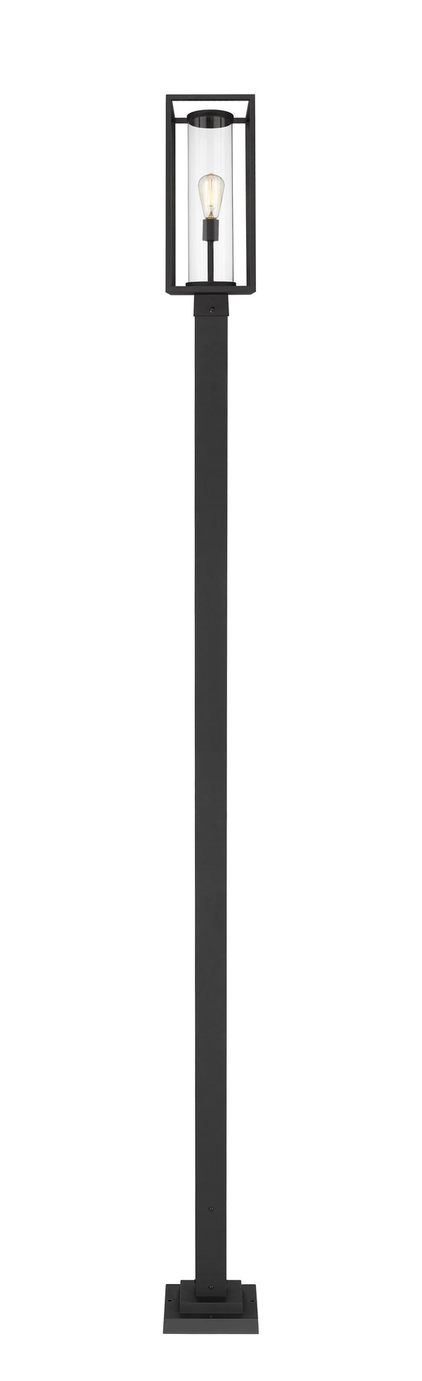 Dunbroch 1 Light Outdoor Post Mounted Fixture in Black Finish