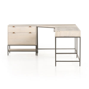 Trey Desk System - Dove Poplar