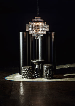 Head Side Table, Black Fiber Cement