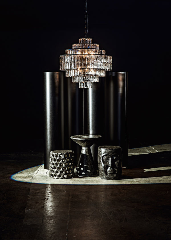 Head Side Table, Black Fiber Cement