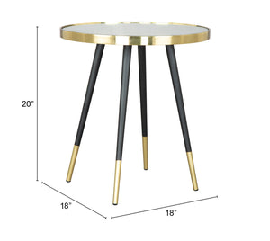 Particle Side Table Black & Gold