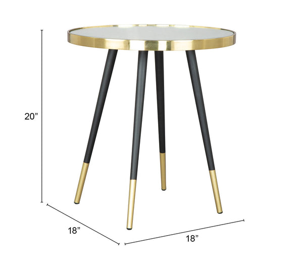 Particle Side Table Black & Gold
