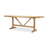 Viktor 94"L Light Brown Solid Wood Dining Table