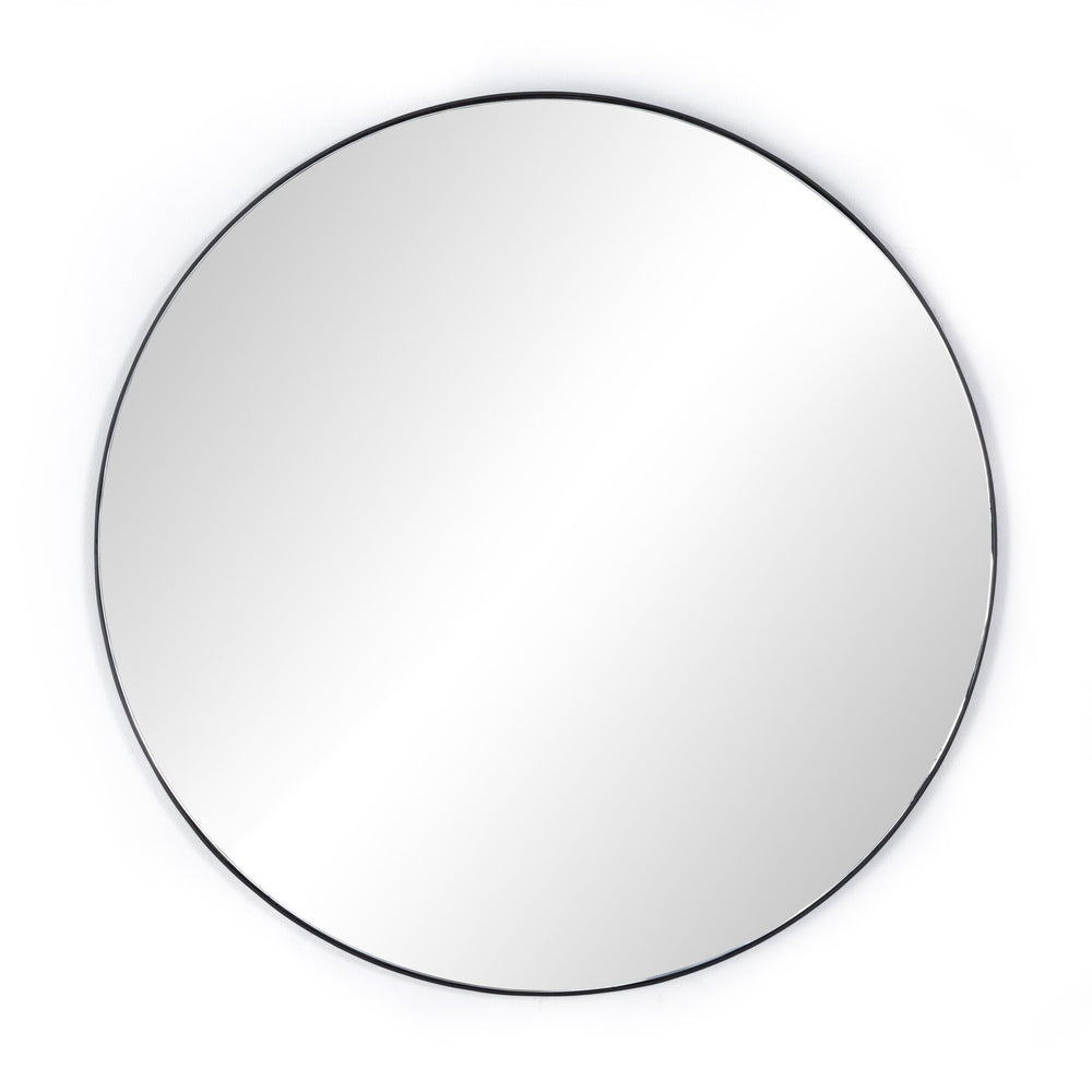 Georgina Round Mirror - Iron Matte Black