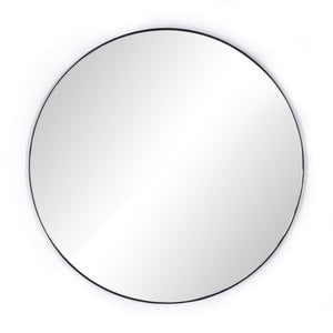 Georgina Round Mirror - Iron Matte Black