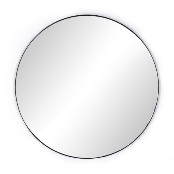 Georgina Round Mirror - Iron Matte Black