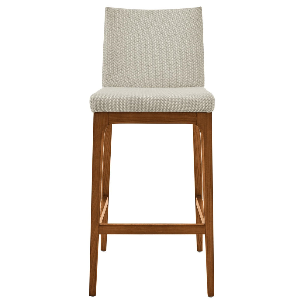 Devon Fabric Counter Stool Walnut Legs In Cardiff Cream 