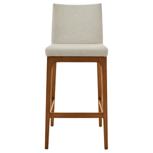 Devon Fabric Counter Stool Walnut Legs In Cardiff Cream 