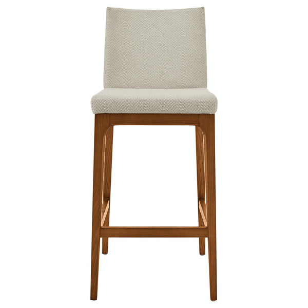 Devon Fabric Counter Stool Walnut Legs In Cardiff Cream 