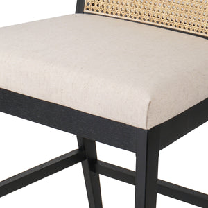Antonia Cane Armless Bar + Counter Stool - Savile Flax