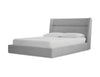 Cove King Storage Bed in heather grey chenille fabric
