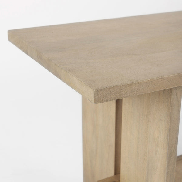 Aida 18H Light Brown Wood Dining Bench