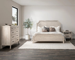 Westmont Solid Wood Queen Bed in Creamwood