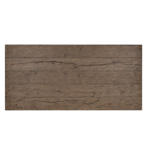 Dallas Solid Wood Coffee Table - Antique Brown/Dark Gray