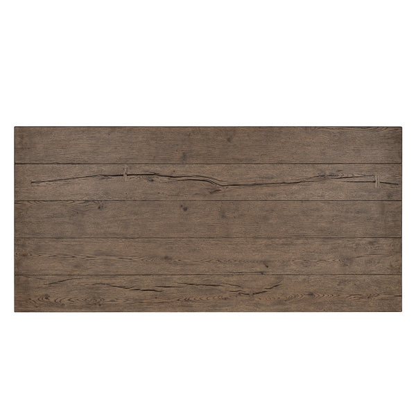 Dallas Solid Wood Coffee Table - Antique Brown/Dark Gray
