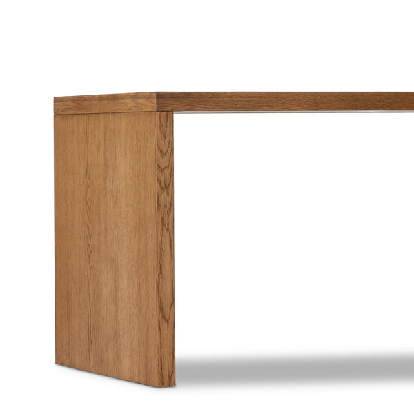 Posada L In Shaped Desk In Amber Oak Veneer