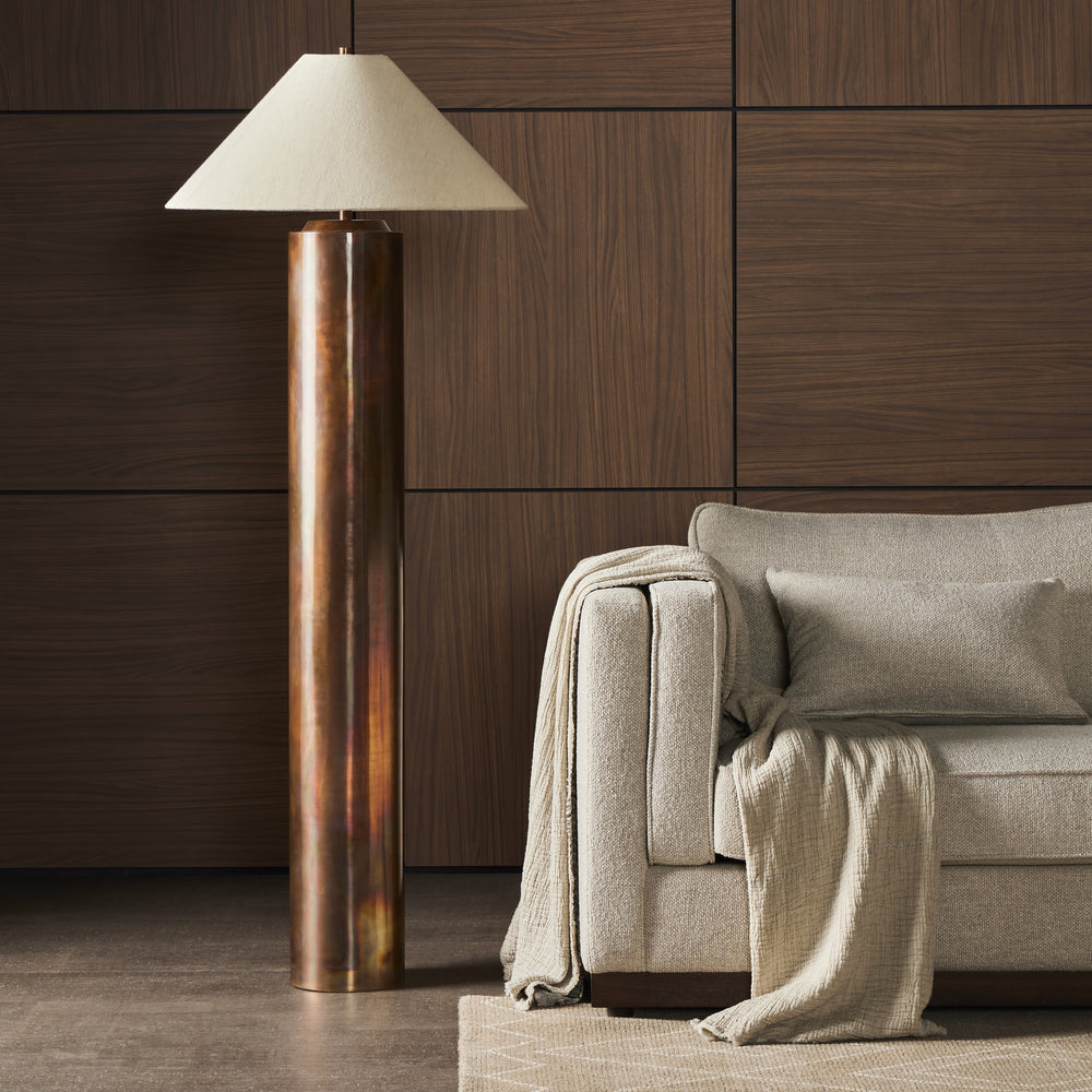 Seaton Floor Lamp In Iridescent Acid Wash