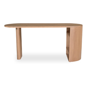 Moe's Theo Desk with Shelves in Natural Oak