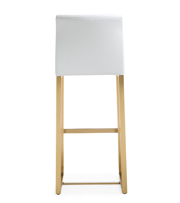 Denmark White Gold Steel Barstool (Set of 2)
