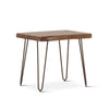 Vail 26-Inch Acacia Wood Live Edge Side Table in Walnut Finish