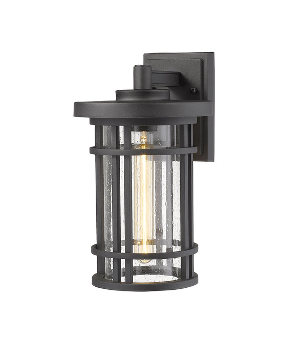 Jordan 1 Light Outdoor Wall Sconce in Black Finish