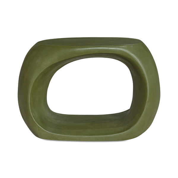 Albers Outdoor Stool in Green Concrete