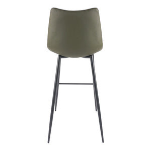 Moe's Alibi Barstool Set of Two in Dark Green