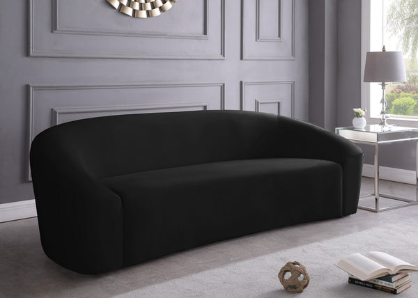 Vivian Sofa In Black Velvet