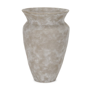 Utari Tall Gray Brown w/ White Detailing Ceramic Floor Vase