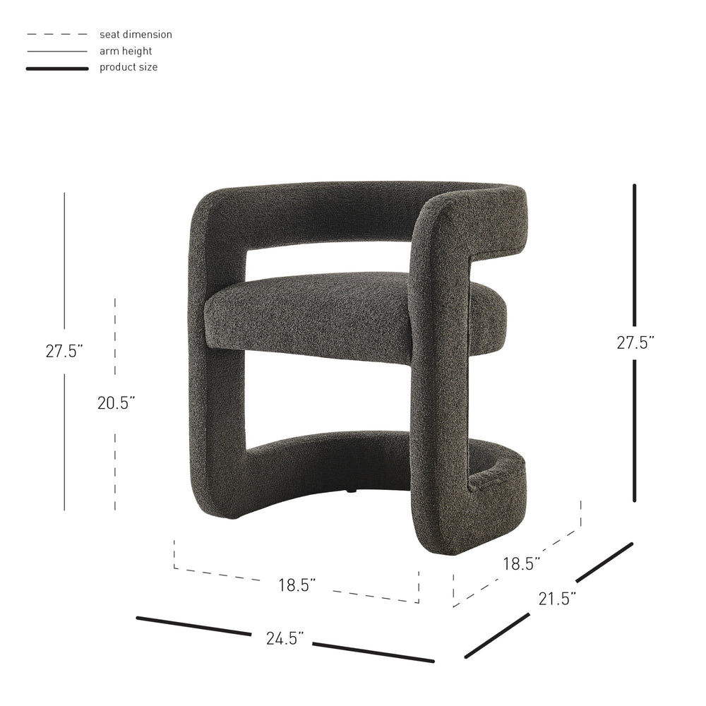 Althea Fabric Dining Side Chair, Palladian Charcoal