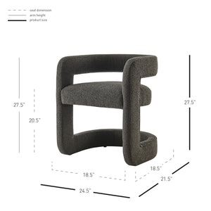 Althea Fabric Dining Side Chair, Palladian Charcoal