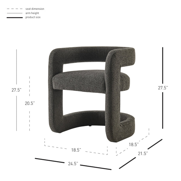 Althea Fabric Dining Side Chair, Palladian Charcoal