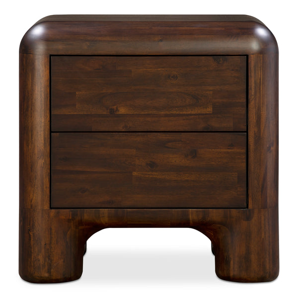 Moe's Rowan Nightstand Dark Brown Acacia