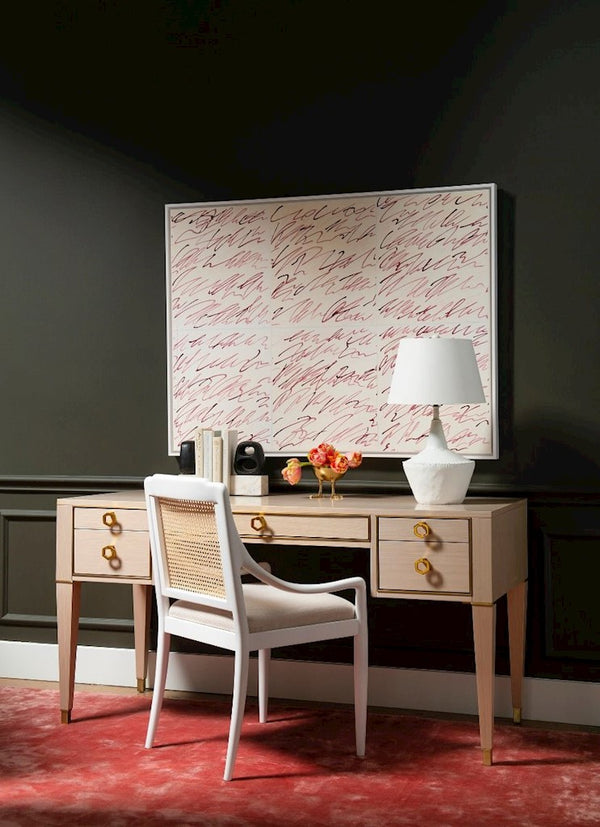MORRIS DESK, BLANCHED OAK