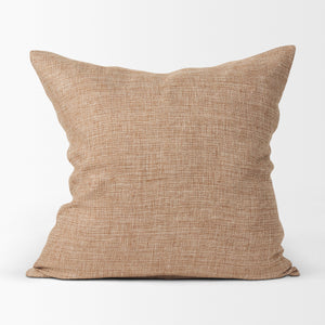 Jacklyn Brown Linen Square Decorative Pillow Cover