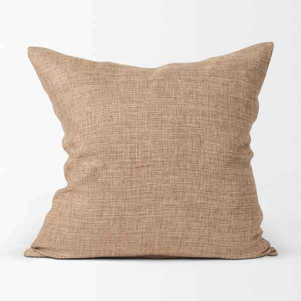 Jacklyn Brown Linen Square Decorative Pillow Cover