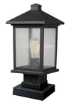 Portland 1 Light Outdoor Pier Mount Light in Oil Rubbed Bronze Finish
