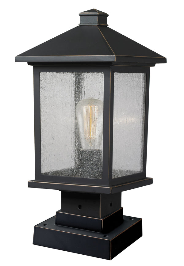 Portland 1 Light Outdoor Pier Mount Light in Oil Rubbed Bronze Finish