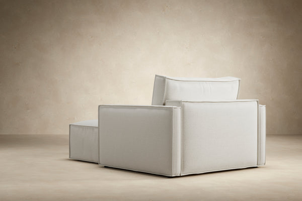 NEWILLA LOUNGER CHAIR W/SLIM ARM RESTS, 39"X61"