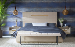 DANBURY BED - KING - NAYA CHECK CREAM