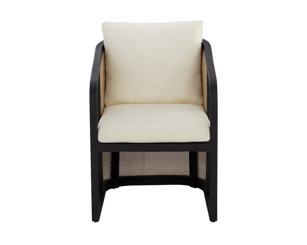 PALERMO DINING CHAIR - CHARCOAL - STINSON CREAM
