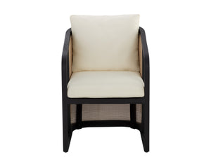 PALERMO DINING CHAIR - CHARCOAL - STINSON CREAM