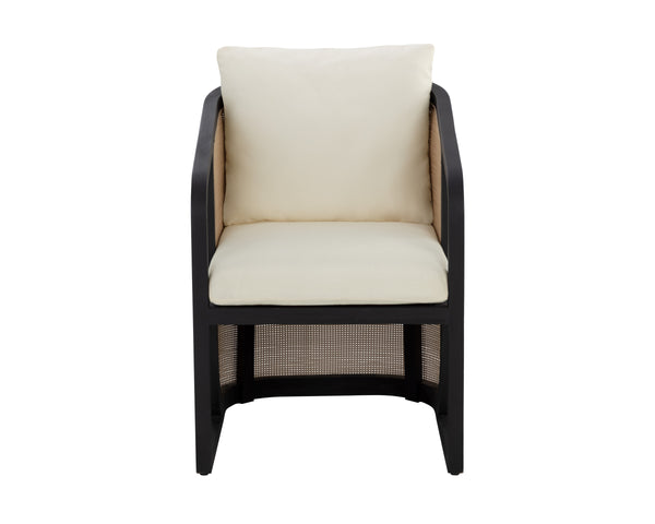 PALERMO DINING CHAIR - CHARCOAL - STINSON CREAM