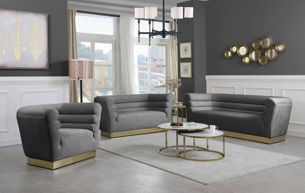 Clarence Chair In Grey Velvet