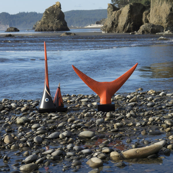 Billfish Tail Totem Sculpture