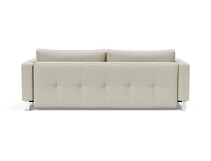 CASSIUS D.E.L. SLEEPER SOFA in MIXED DANCE NATURAL FABRIC WITH Chrome legs 527